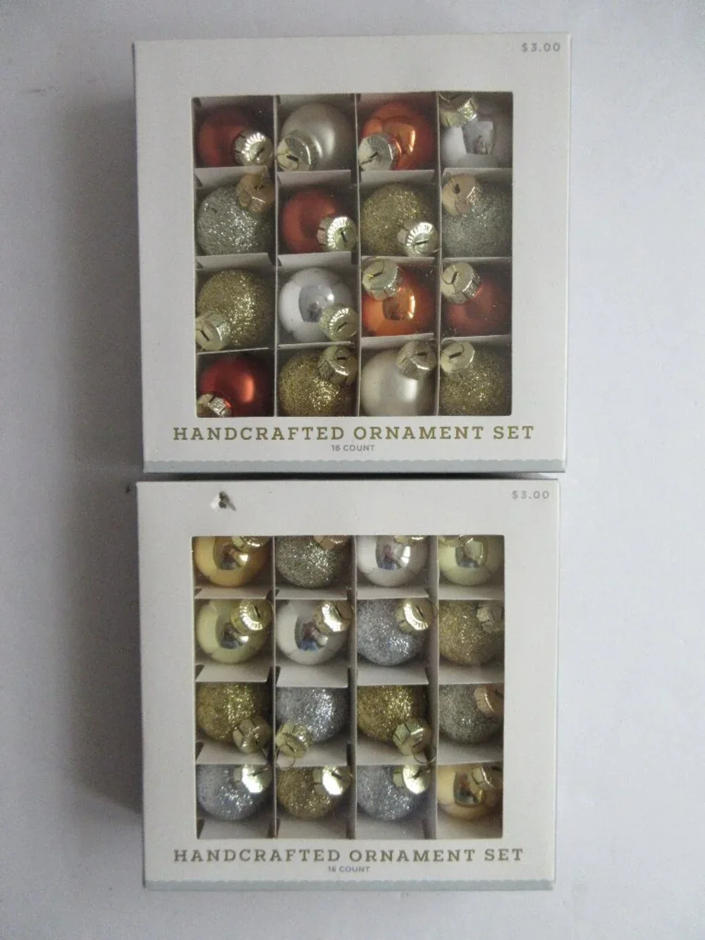 Target Wondershop Handcrafted Mini Glass Christmas Ornament 2 Boxes/32 total